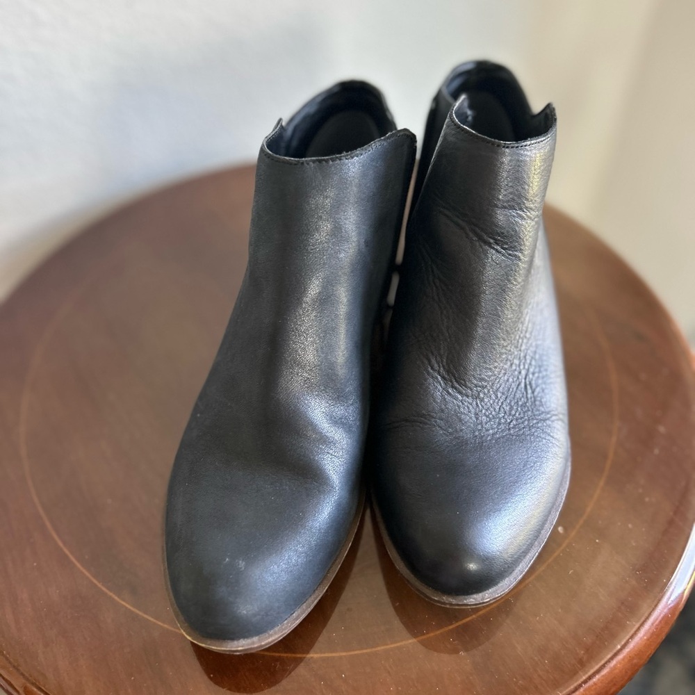 Black Leather Ankle Boots lucky Brand